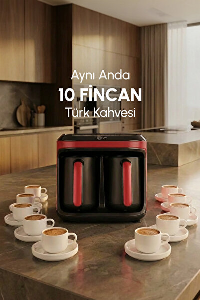 Karaca ماكينة صنع القهوة باللون الأحمر الإمبراطوري