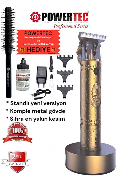 POWERTEC Tr-1818 Şarjlı Tıraş Makinesi Saç-Sakal-Ense-Vücut Lazer Epilasyon Ö...