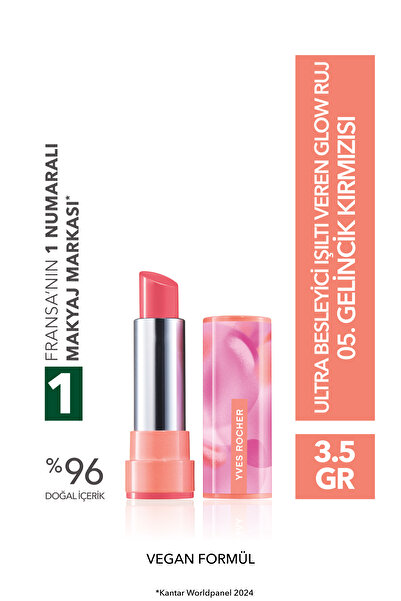 Yves Rocher Ultra Besleyici Işıltı Veren Glow Ruj-05 Gelincik Kırmızısı-64803