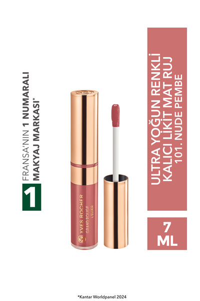 Yves Rocher Ultra Yoğun Renkli Kalıcı Likit Ruj - Mat -101. Pembe-17848