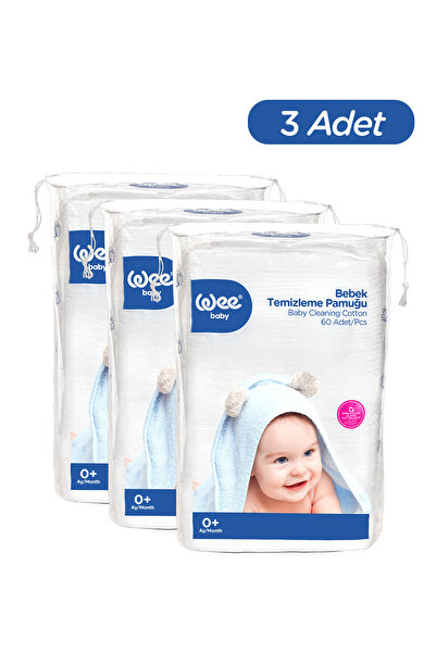 Wee Baby Bebek Temizleme Pamuğu Seti (60x3 180 Adet)