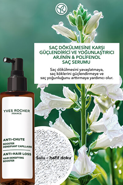 Yves Rocher Güçlendirici Yoğunlaştırıcı Arjinin Polifenol Saç Serumu-Saç Dökülmesine Karşı/Anti-Chute-Vegan195ml