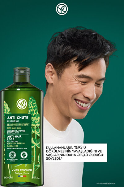 Yves Rocher Güçlendirici Prebiyotik Şampuan-Saç Dökülmesine Karşı/Anti-Chute-SLS,SLES içermez,Vegan-300ml