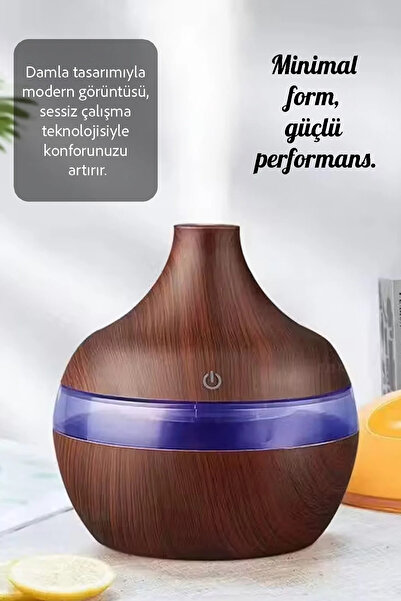Meleni Home 300 ml Işıklı Hava Nemlendirici - Ledli Oda Ortam Nemlendirici Aroma Difüzör Buhar Makinesi
