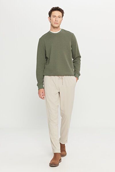 AC&Co / Altınyıldız Classics Erkek Bej Slim Fit Rahat Kesim Beli Bağlamalı Ya...