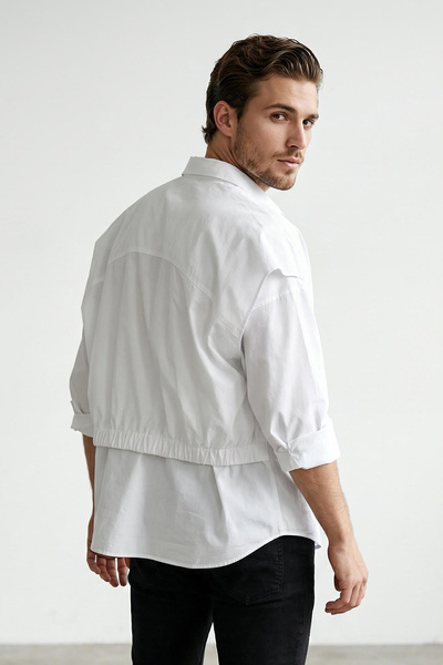 Trendyol Collection Übergroßes weißes Hemd – TMNSS25GO00045