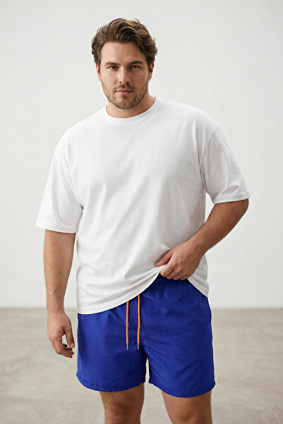 ترينديول كوليكشن ملابس سباحة Saks مقاس كبير بمقاس قياسي شورت سباحة TMNSS24KD00000