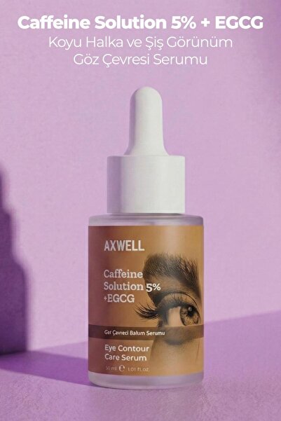 AXWELL Göz Altı Serumu – %5 Kafein + EGCG – Morluk ve Şişlik Karşıtı Göz Çevr...