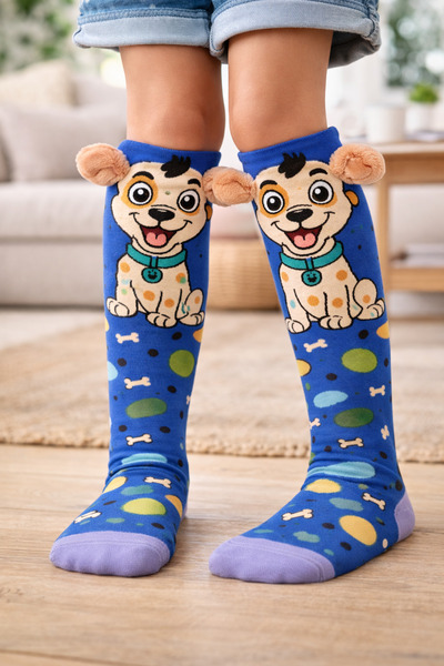 Katia&Bony Παιδικές κάλτσες για σημειωματάριο σκύλου με αξεσουάρ αυτιών