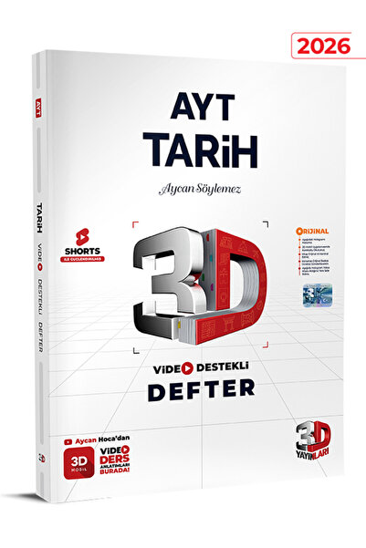 3D Yayınları 3d Ayt Video Destekli Tarih Defter Vdd