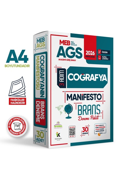 İnformal Yayınları 2026 MEB AGS 3 Adım Coğrafya Manifesto Branş Deneme Paketi...