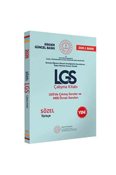 Karakutu Yayınları 2026 8.SINIF LGS MEB Örnek Soruları Türkçe Sözel Çalışma K...