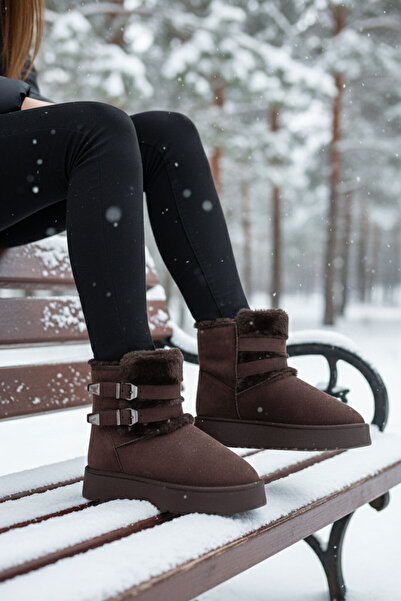 SOHO Cizme și ghete de damă din piele intoarsa maro 21038