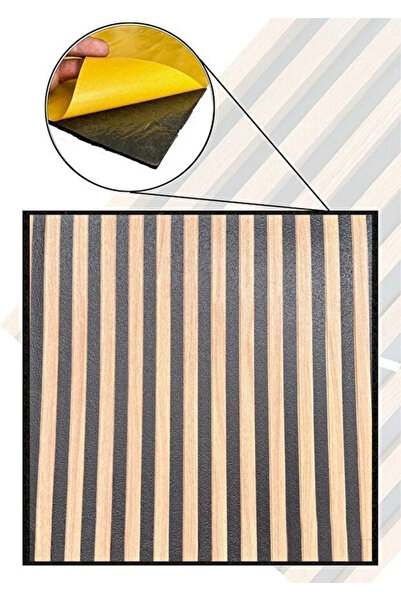 Renkli Duvarlar Kendinden Yapışkanlı Akustik Kahverengi Paneli Ofis Salon Ev ...