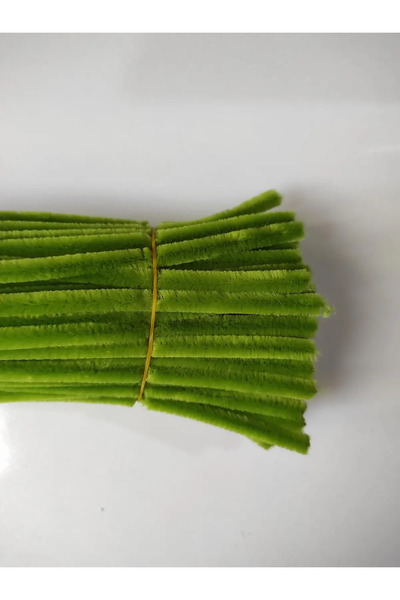 Butik 25Pcs Light Army Green Colored Chenille, Educational Chenille Set, Feather Wire, 30 cm 6Mmv