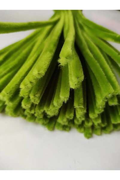 Butik 25'li Açık Ordu Yeşil Renkli Şönil, Eğitici Şönil Seti, Tüylü Tel, 30 C...