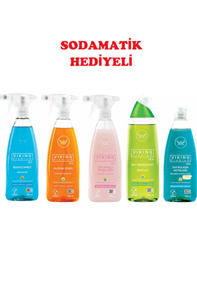 Viking Premium 5'li (mutfak,banyo,çok Amaçlı ,wc Temizleyici bulaşık Deterjan...