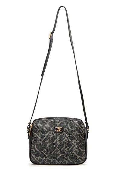 Pierre Cardin Monogram Siyah Kadın Çapraz Omuz Çantası 05PO25Y2518