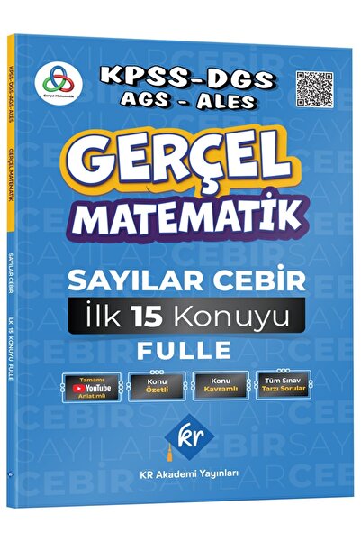KR Akademi Yayınları Gerçel Matematik KPSS DGS AGS ALES Sayılar Cebir İlk 15 ...