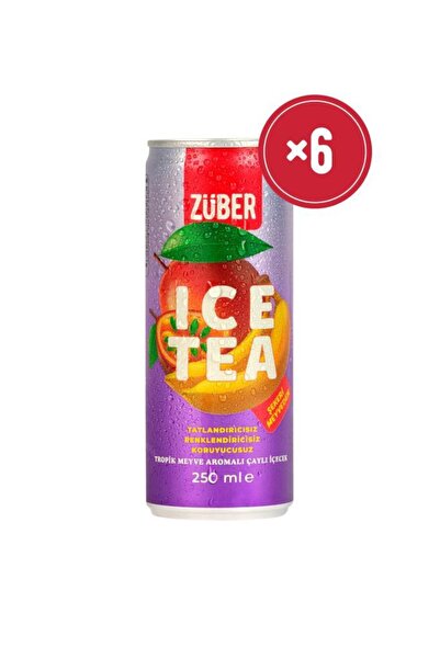 Züber Ice Tea Tropik Meyve 250ml Soğuk Çay X 6 Adet