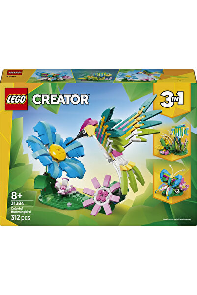 LEGO ® Creator 3’ü 1 Arada Vahşi Hayvanlar: Sinek Kuşu 31384 – 8+ için Oyuncak Yapım Seti (312P)
