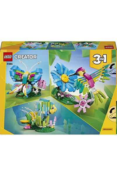 LEGO ® Creator 3’ü 1 Arada Vahşi Hayvanlar: Sinek Kuşu 31384 – 8+ için Oyuncak Yapım Seti (312P)