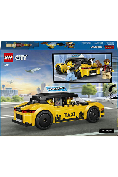LEGO ® City Sarı Taksi 60487 – 5 Yaş ve Üzeri Çocuklar için Yaratıcı Oyuncak Yapım Seti (122 Parça)