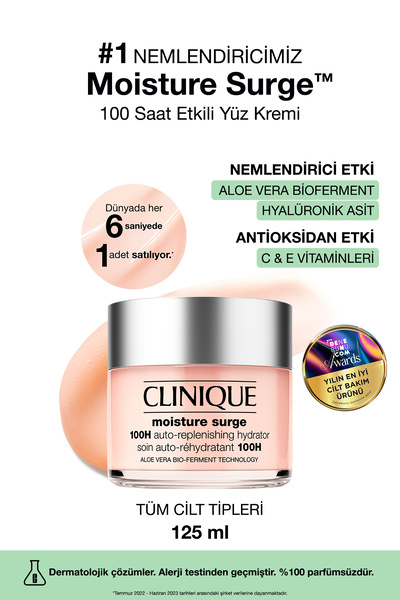 Clinique Moisture Surge™ 100 Saat Etkili Nemlendirici Yüz Kremi 125ml | Aloe ...