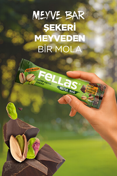 Fellas Meyve Bar - Antep Fıstıklı ve Kakaolu (40 g) x 12 Adet