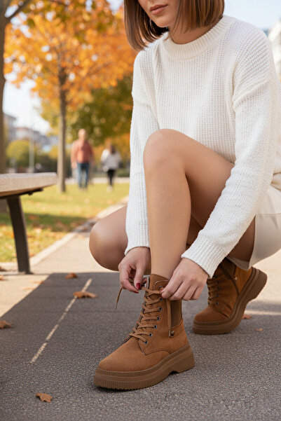 SOHO Tan Suede Women's Boots & Booties 21178