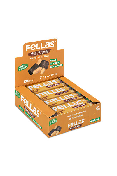 Fellas Meyve Bar - Yer Fıstığı ve Kakaolu (35 g) x 12 Adet