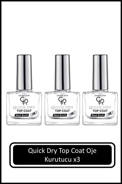 Golden Rose Quick Dry Top Coat |  Oje Kurutucu X 3 Ad