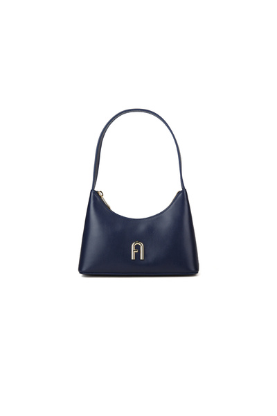 FURLA MINI GEANTĂ DE UMĂR DIAMANTE - VITELLO ROMA-BLU REALE