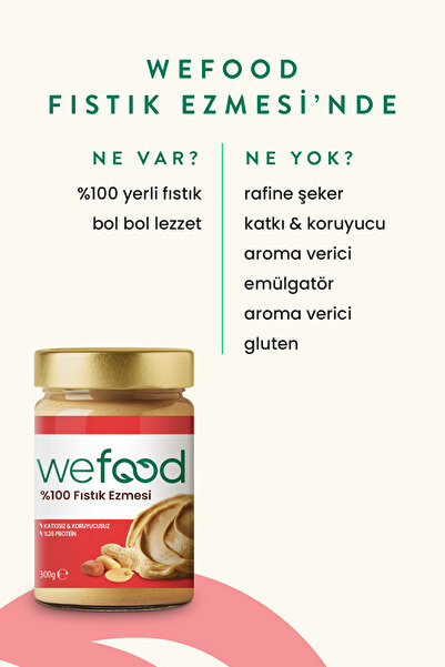 Wefood %100 Fıstık Ezmesi 300 gr
