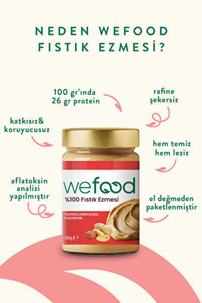 Wefood %100 Fıstık Ezmesi 300 gr