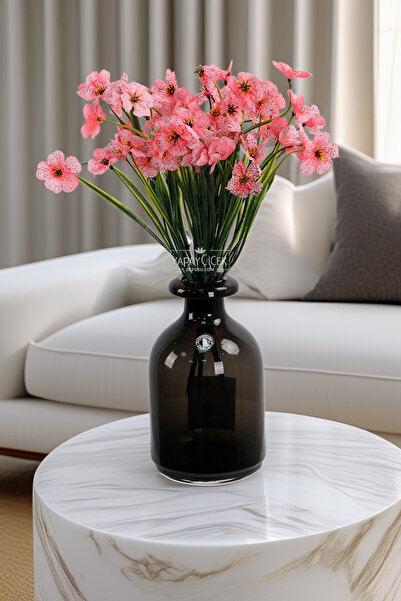 Yapay Çiçek Deposu باقة زهور اصطناعية مكونة من 18 زهرة سيينا مقاس 30 سم باللو...