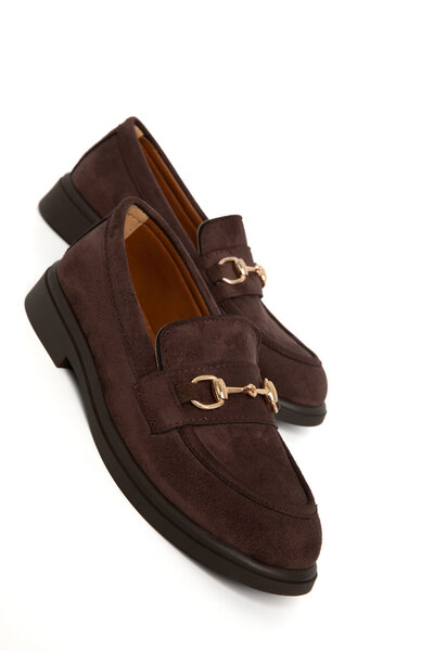 SOHO Braune Wildleder-Damen-Loafer-Schuhe 21242