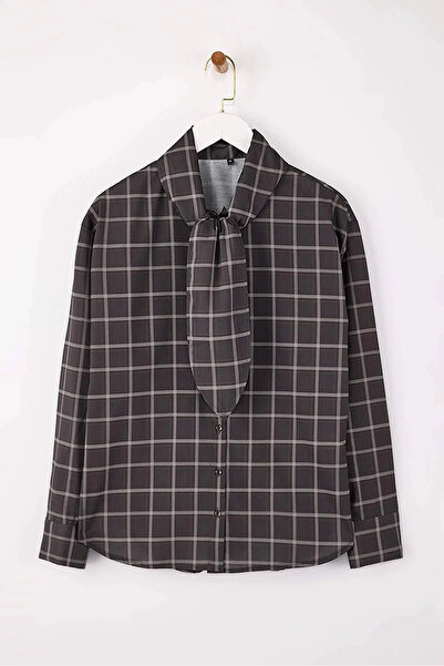 Trendyol Collection Mehrfarbiges, braun kariertes Oversize-/Weitformhemd mit ...