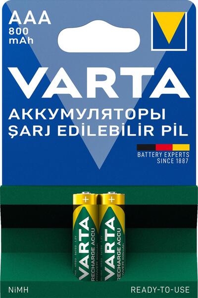 Varta Power Şarj Edilebilir İnce Kalem Pil 800Mah AAA 2'Li Paket
