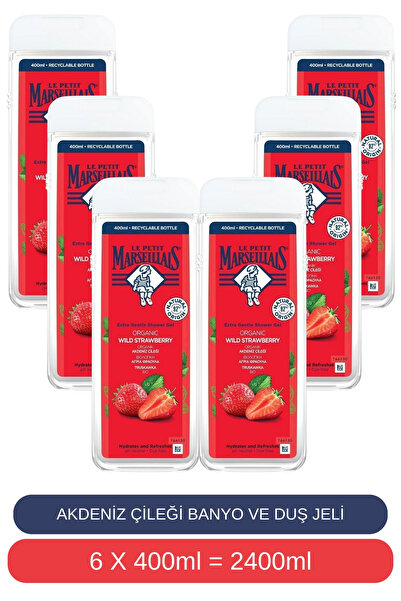 Le Petit Marseillais Akdeniz Çileği Duş Jeli 400 ml x6