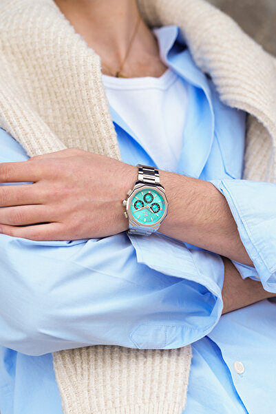 FERRO Gümüş Çelik Kordon Erkek Kol Saati FM11520AWT-A15 Fonksiyonları Aktif 2...