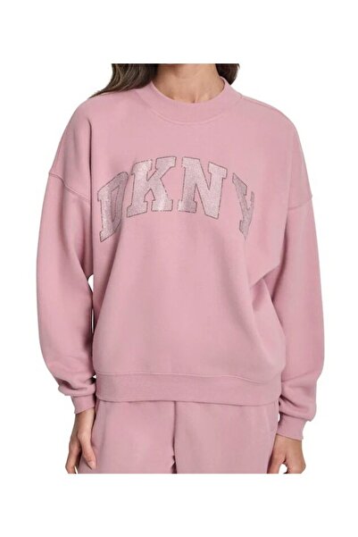 Dkny Mikina s vysokým kulatým výstřihem DP5T1462 DKNY s obloukovým logem Vari...