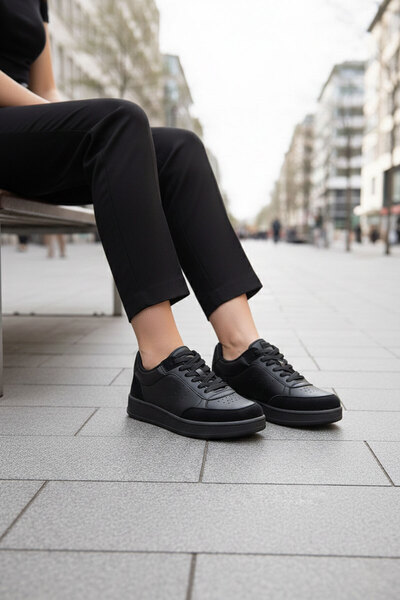 SOHO Schwarz-Schwarzer Damen-Sneaker 20359