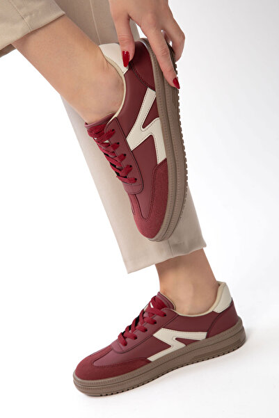 SOHO Burgundy-Beige Women's Sneaker 21249