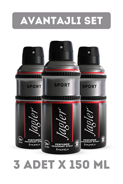 Jagler Deodorant For Men Sport 150 Ml X 3 Adet