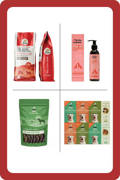 kito Mini Irk Tanışma Paketi (MİNİ IRK KÖPEK MAMASI FRESH TANIŞMA PAKETİ FISH...