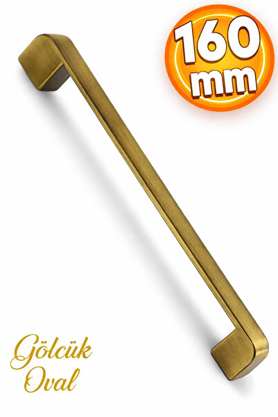 Badem10 160 mm Yellow Oval Metal Antique - Έπιπλα, Συρτάρι κουζίνας και λαβή