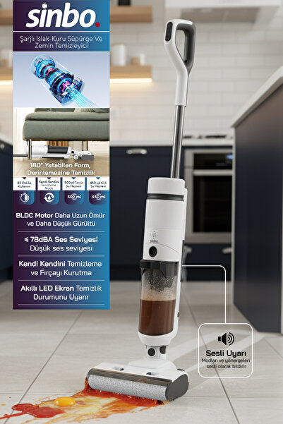 Sinbo SFC-4103 Islak Kuru Yüzey Temizleyici – Beyaz | Çok Yönlü Elektrikli Sü...