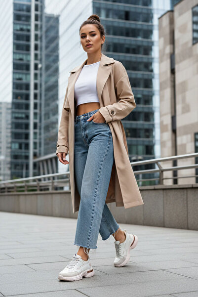 SOHO Γυναικείο Sneaker Skin-Beige-Tan 20834