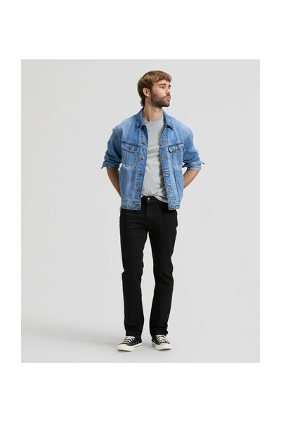 Lee Мъжки РЕГУЛЯРНИ ПРАВИ ЧЕРНИ ПРЕБОЯДИСАНИ